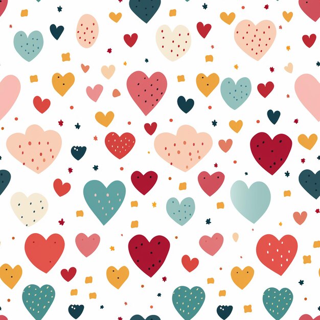 Photo a hearts seamless pattern