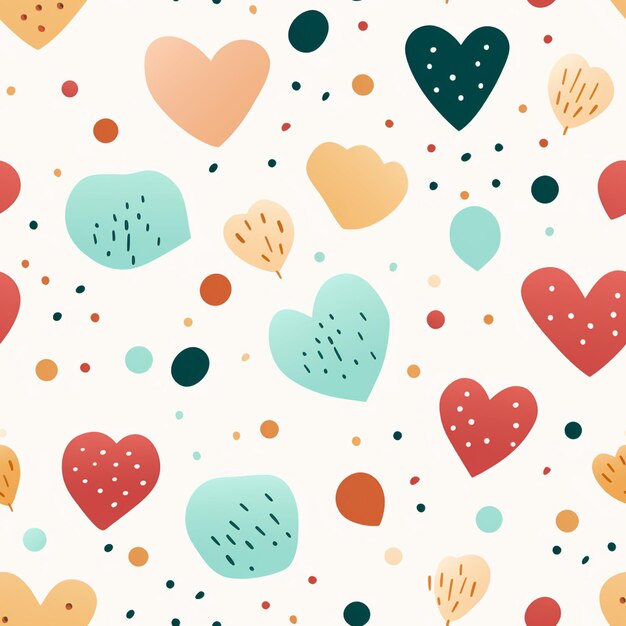 Photo a hearts seamless pattern