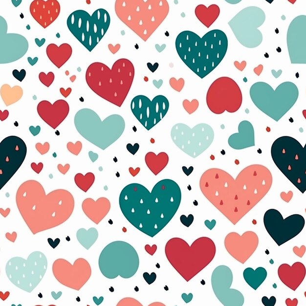 Photo a hearts seamless pattern