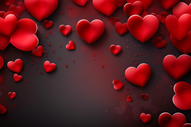 Hearts shape of a valentine's day background