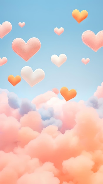 hearts in the sky with hearts