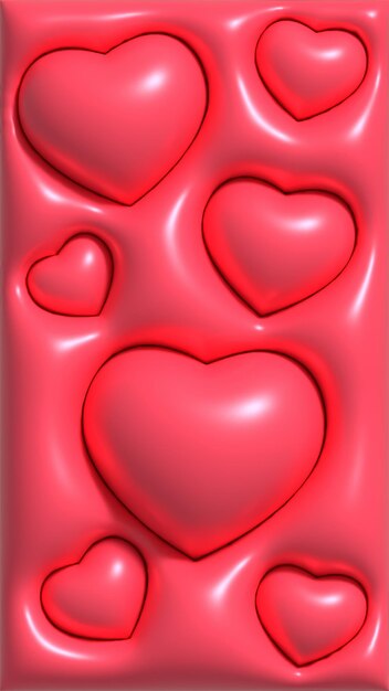 Photo hearts soft convex background