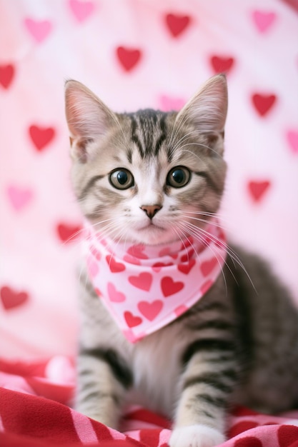 Photo hearts and whiskers a lovely valentine's day banner