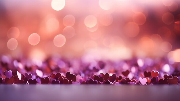 Heartshaped bokeh for valentine's and women's day