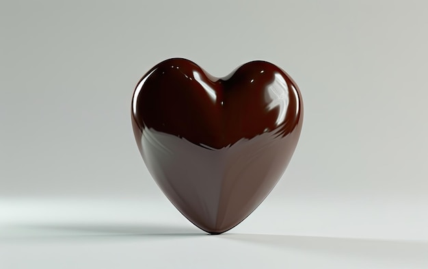 heartshaped chocolate candy on the white background professional food photo ai generated