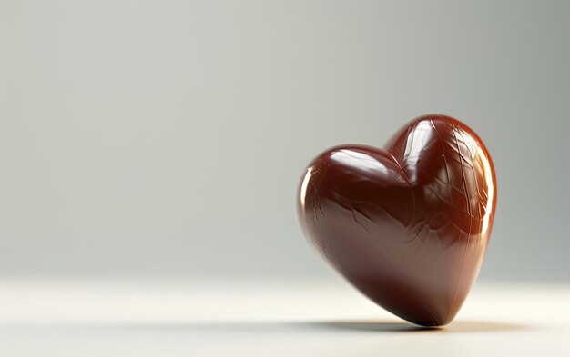 heartshaped chocolate candy on the white background professional food photo ai generated