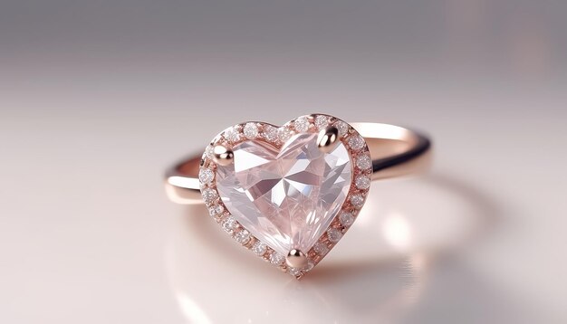 Heartshaped diamond ring