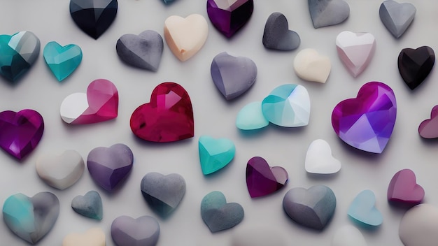 Heartshaped gemstones