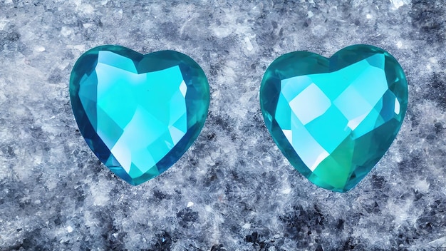 Premium Photo | Heartshaped gemstones