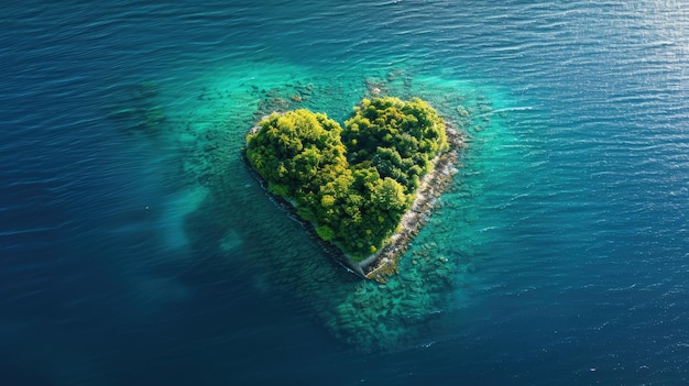 Heartshaped island Generative AI