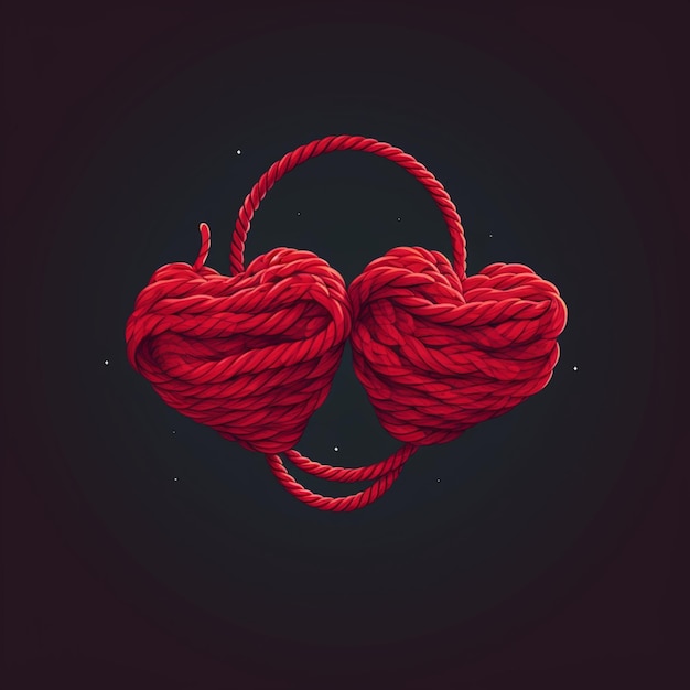 Heartshaped knitting