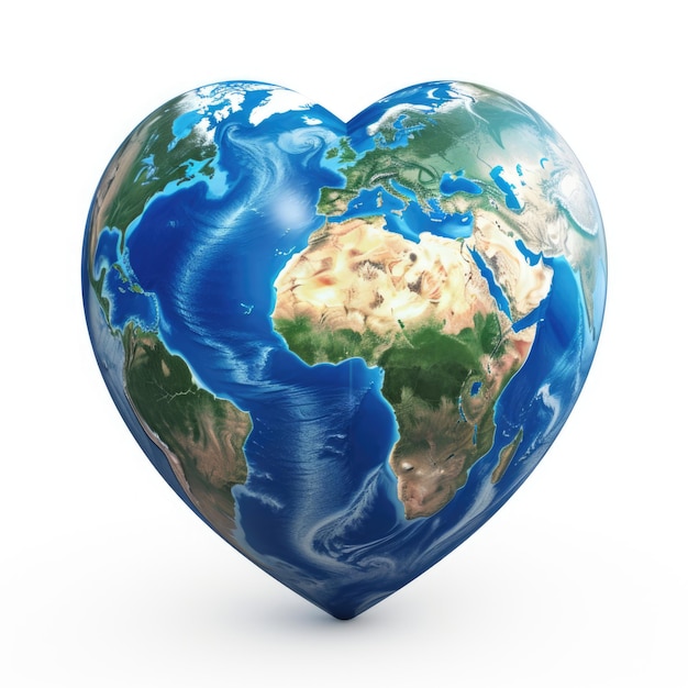 A heartshaped planet Earth