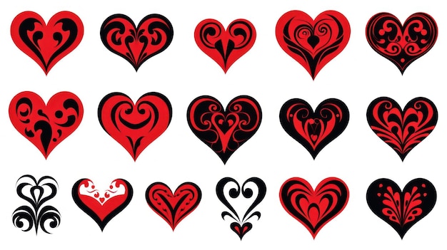 Photo heartshaped samples for tattoo
