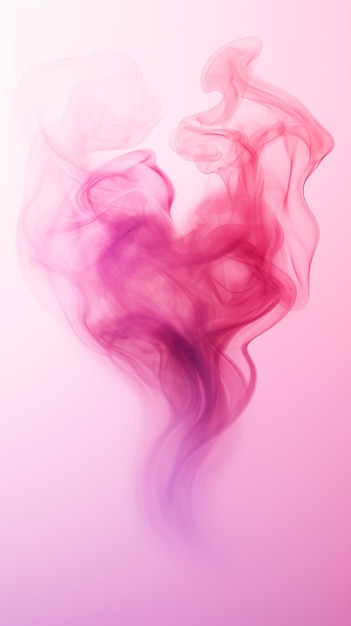 Heartshaped smoke on a plain background Copy space Design element for Valentines Day