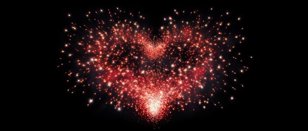 Heartshaped sparklers create a dazzling pyrotechnic display