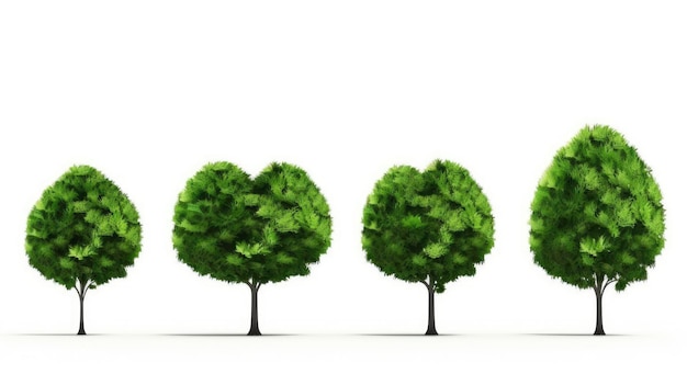 HeartShaped Trees A Unique and Captivating Image for Your Projects AI Generated