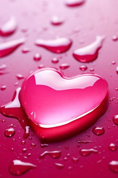 Photo heartshaped water drop love