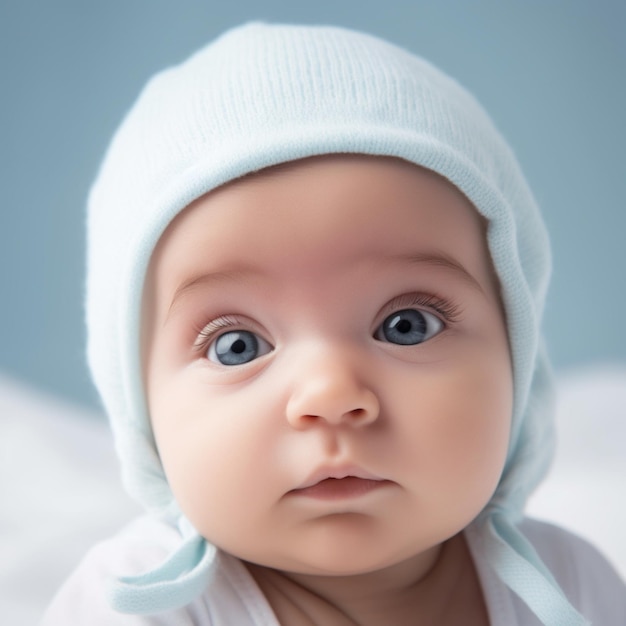 heartwarming detailed portrait of a baby in snapshot