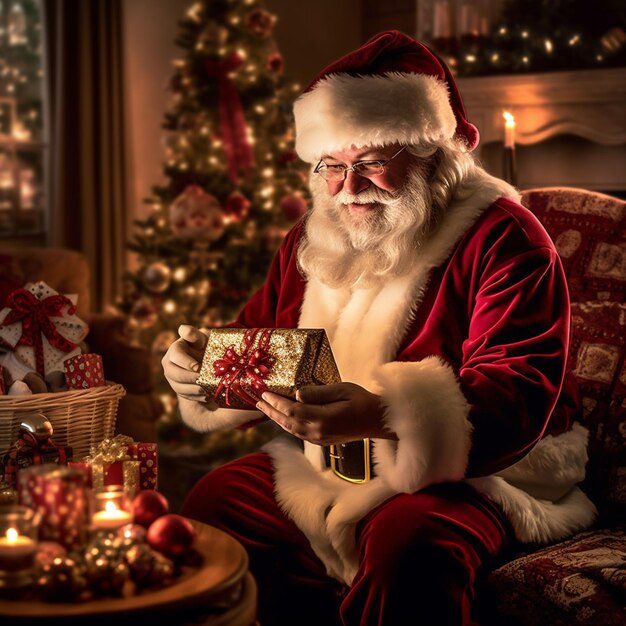 Premium AI Image  A heartwarming photograph capturing the enchanting spirit of Christmas with 