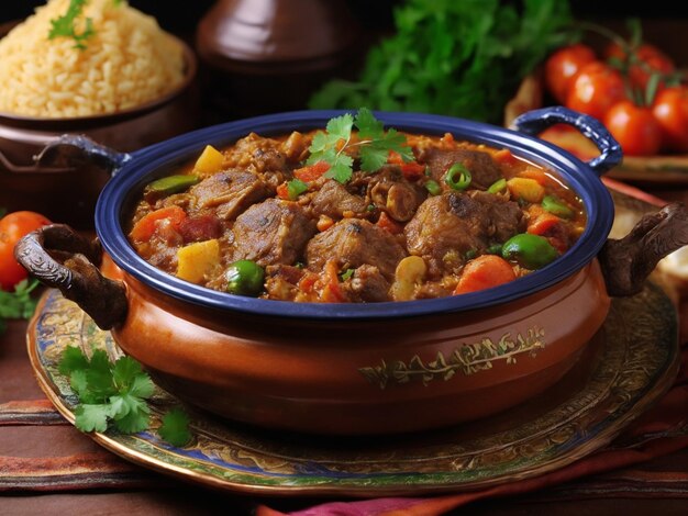 Hearty Beef Stew with Fresh Vegetables and Spices