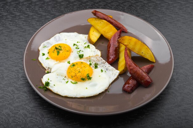 Foto ricca colazione a base di uova