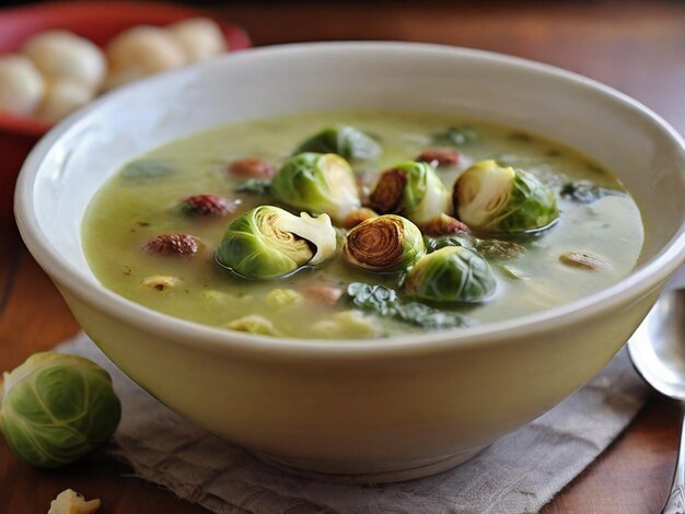 Hearty brussels sprouts soup ar c