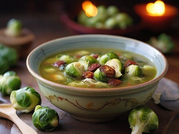 Hearty brussels sprouts soup ar c