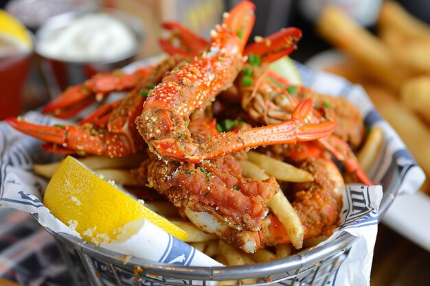 Hearty Cajun Seafood Selection with Cajun Red Beans and Rice