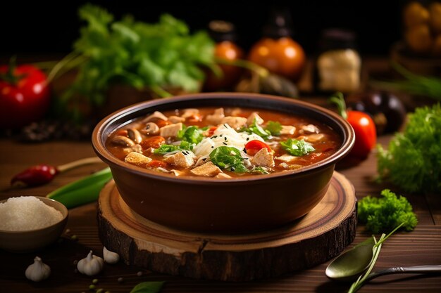 Photo hearty chicken gumbo