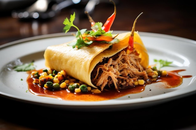 Photo hearty duck confit tamales