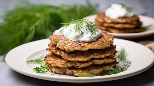 Hearty Elegance Buckwheat Potato Pancakes with Sour Cream