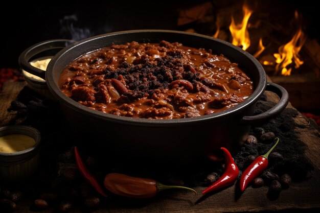 Hearty Emu and Bean Chili