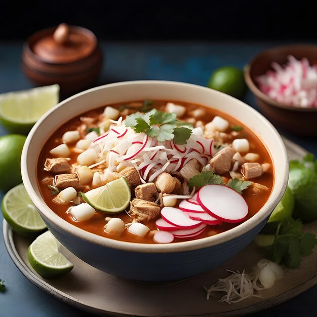 Photo hearty pozole stew delight