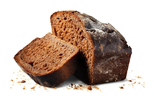 A hearty rye bread with a dark and dense crumb