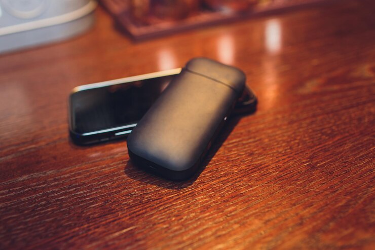 Photo heat not burn tobacco product technology e cigarette table