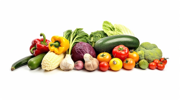 Heat tolerant Vegetables Vegetable isolated on white background Generative AI