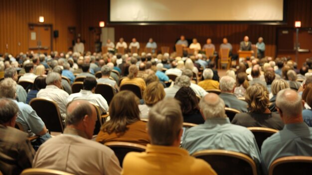 A heated town hall meeting discusses the ethical and moral implications of using chemical agents on