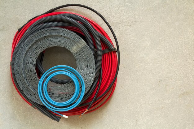 Heating floor system wires and cables