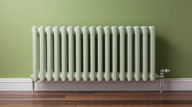 Heating radiator in an indoor space created with generative ai technology