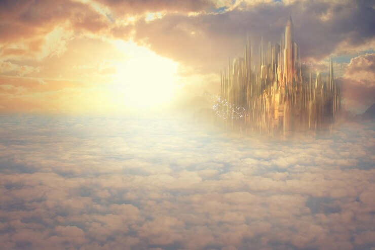 Photo heaven above the clouds concept shot of what heaven would look like