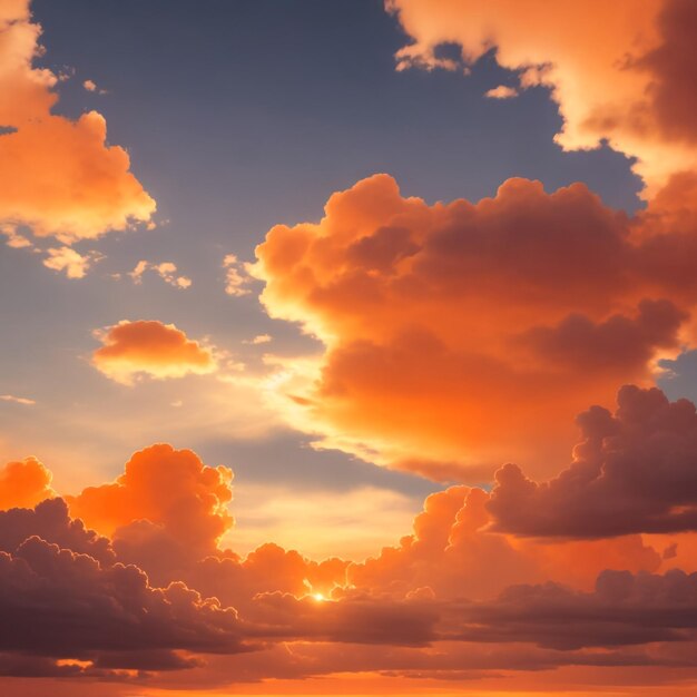 Heaven Earth Wind and Sun Colorful natural texture of sunset and sunrise Elements of nature