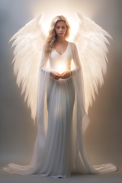 Heavenly Angel with Halo AI Generated