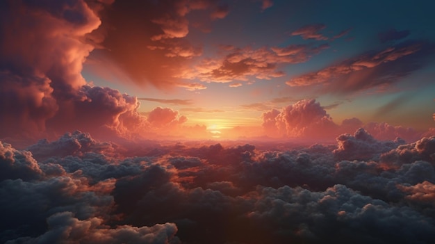 Heavenly Hues Gorgeous Sunset Sky Photo