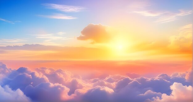 Photo heavenly sky sunset clouds abstract