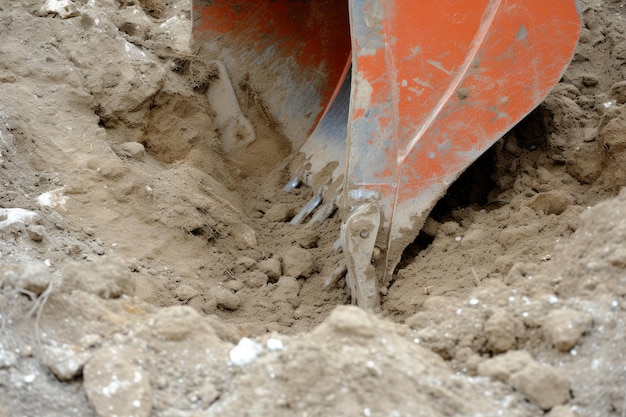 Heavy Equipment in Action Backhoe Digging Soil