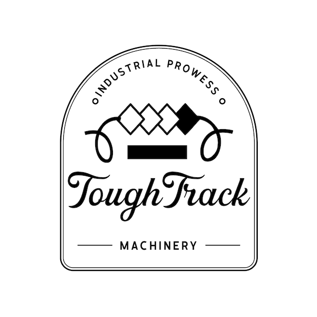 heavy machinery vintage logo logo