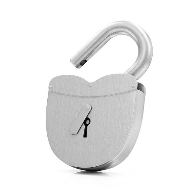 heavy old iron padlock