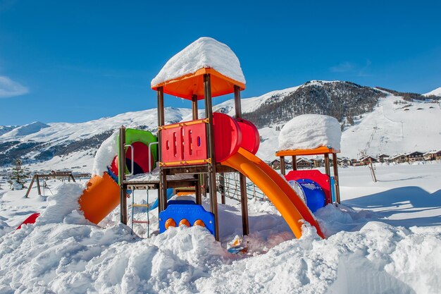 Heavy snowfall in the mountain