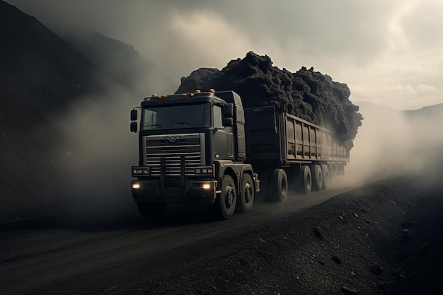 Heavy Truck Carrying Coal