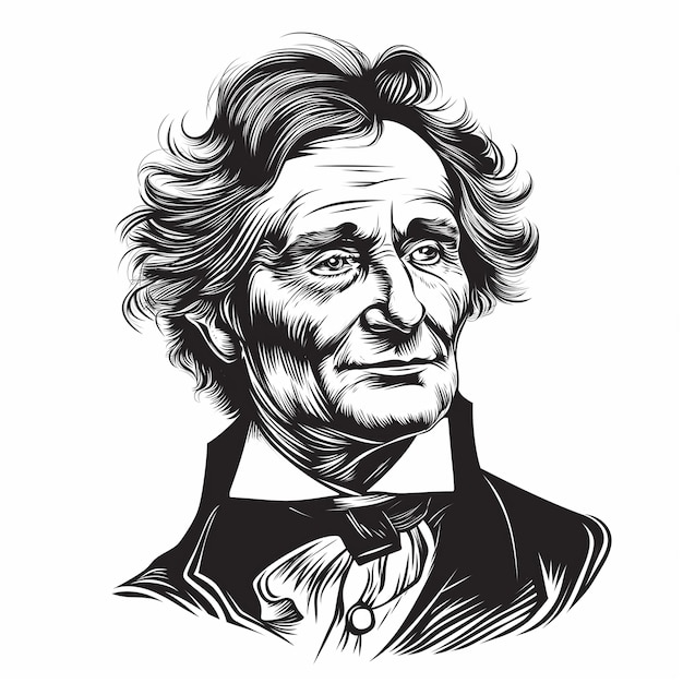 Photo hector berlioz portrait vintage vector